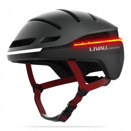 Захисний шолом Livall EVO21 (L) Dark Night (58-62см), передній та задній ліхтар поворотів та стопів, додаток, Bluetooth, пульт BR80