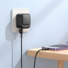 Мережевий зарядний пристрій BOROFONE BAS23A Lucky PD30W(1C2A) charger(EU) Black (Черный)- № 7