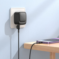Мережевий зарядний пристрій BOROFONE BAS23A Lucky PD30W(1C2A) charger(EU) Black (Колір Черный) - фото № 7