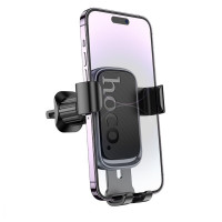 Автотримач для телефона HOCO H80 Vista gravity car holder (air outlet) Black Metal Gray (Колір Black Metal Gray) - фото № 3