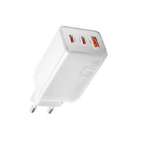 Мережевий зарядний пристрій ESSAGER ECT67W Gan 1USB 2T-C 67W white