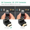 Адаптер UGREEN HDMI 4K Adapter Male to Female Up-angled (Black)- № 2