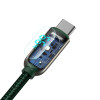 Кабель Baseus Display Fast Charging Data Cable USB to Type-C 66W 2m Green (Зелёный)- № 6