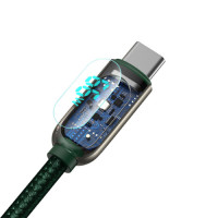 Кабель Baseus Display Fast Charging Data Cable USB to Type-C 66W 2m Green (Цвет Зелёный) - фото № 6