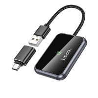 Адаптер HOCO HU1 Way car wireless CarPlay adapter Metal Gray (Цвет Black), Атикул k57975 |  купить на VILKI.NET - фото № 1