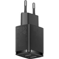 Мережевий зарядний пристрій Baseus Compact Charger 2U 10.5W EU Black (Колір Черный) - фото № 4