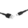 Кабель HOCO X20 USB to Micro 2.4A, 1м, ПВХ, конектори TPE, Чорний (6957531068822)