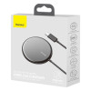 Бездротовий зарядний пристрій Baseus Simple Mini Magnetic Wireless Charger For IPwith Type-C Cable Black (Черный)- № 3