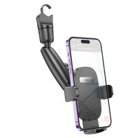 Тримач для мобільного HOCO H17 Waves rearview mirror car holder Black (Цвет Черный) - фото № 4