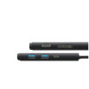 USB-хаб Baseus Lite Series 6-Port Type-C HUB Docking Station (Type-C to HDMI+USB3.0*2+Type-C Data+SD/TF) Black (7073)- № 3
