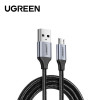 Кабель UGREEN US290 USB 2.0 A to Micro USB Cable Nickel Plating Aluminum Braid 2m (Black) (UGR-60148) (Metal-Black)- № 2