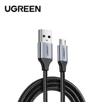 Кабель UGREEN US290 USB 2.0 A to Micro USB Cable Nickel Plating Aluminum Braid 2m (Black) (UGR-60148) (Цвет Metal-Black) - фото № 2