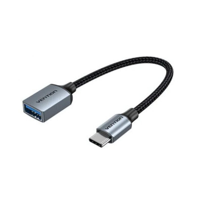 Кабель Vention USB 3.0 C Male to A Female OTG Cable 0.15M Gray Aluminum Alloy Type (CCXHB) - зображення 1