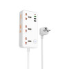 Мережевий подовжувач HOCO AC8A Storm 3-position socket(PD30W/1C3A) White k49002 - № 1 Мережевий подовжувач HOCO AC8A Storm 3-position socket(PD30W/1C3A) White (Белый) Hoco - № 1
