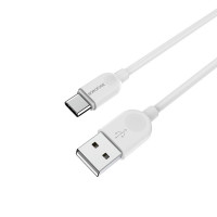 Кабель BOROFONE BX14 USB to Type-C 2.4A, 3m, PVC, TPE connectors, White (Цвет 7068) - фото № 3