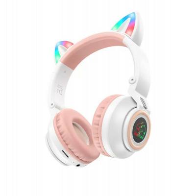 Навушники BOROFONE BO18 Cat ear BT headphones White - зображення 1