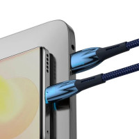 Кабель Baseus Glimmer Series Fast Charging Data Cable USB to Type-C 100W 2m Blue (Цвет Синий) - фото № 3