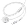 Бездротовий зарядний пристрій HOCO CW54 2-in-1 charging cable iP+iWatch White (Белый)- № 3