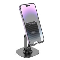 Тримач для телефона HOCO HD6 Winner dual-axis rotating desktop stand Black (Колір Black) - фото № 2