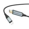 Кабель HOCO UA15 High-definition on-screen cable for iP to HDTV Metal Gray - зображення 3