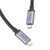 Кабель HOCO US06 USB3.2 20Gbps 100W HD high speed data cable(L=2M) Black - зображення 3