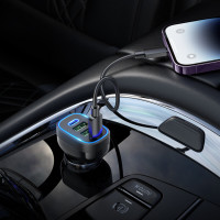 Автомобільний зарядний пристрій HOCO NZ11 Guide PD72W(2C2A) car charger Black (Цвет 7073) - фото № 8