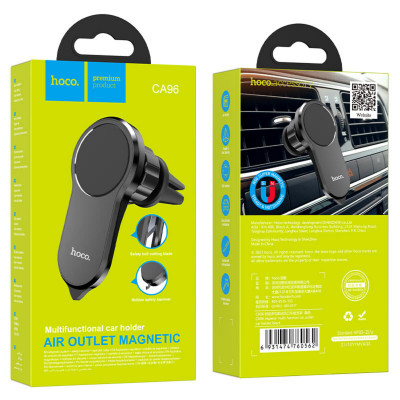Тримач для мобільного HOCO CA96 Imperor multi-function air outlet car holder Black (6931474760562) - изображение 6