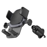 Автотримач для телефона BOROFONE BH120 Delightful one-button car holder (air outlet) Black Gray (Цвет Black-Gray) - фото № 6