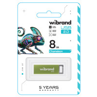 Флеш-накопичувач Wibrand USB 2.0 Chameleon 8Gb Light Green (Колір Зелёный) - фото № 2