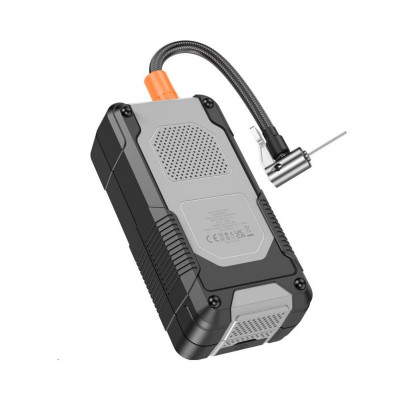 Автомобільний насос HOCO DPH04 Car portable smart air pump Black - зображення 2