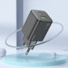 Мережевий зарядний пристрій HOCO N41 Almighty PD20W+QC3.0 charger Black (7073)- № 5
