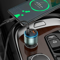 Автомобільний зарядний пристрій HOCO NZ9 Galloper 95W three-port(2C1A) car charger Black (Цвет 7073) - фото № 8
