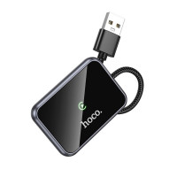 Адаптер HOCO HU1 Way car wireless CarPlay adapter Metal Gray (Цвет Black) - фото № 3