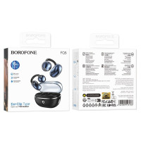 Бездротові навушники BOROFONE FQ5 Spirit clip-on true wireless BT headset Black (Цвет 7073) - фото № 2