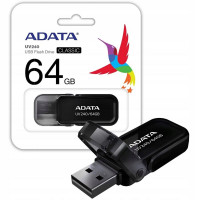 Флеш-накопичувач ADATA USB 2.0 AUV 240 64Gb Black (Колір Черный) - фото № 4