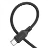 Кабель HOCO X90 Cool, силиконовый кабель для зарядки и передачи данных, 60 Вт, от Type-C до Type-C, черный (6931474788467) - изображение 3