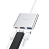 Кабель-перехiдник HOCO HB14 Easy use Type-C adapter(Type-C to USB3.0+HDMI+PD) Silver - зображення 6