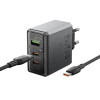 Мережевий зарядний пристрій BOROFONE BN22 Lena PD65W (2C1A) charger set (C to C(EU) Metal Gray (Metal Gray)- № 4
