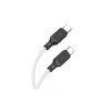 Кабель HOCO X90 Cool 60W silicone charging data cable for Type-C to Type-C White (6931474788474) - зображення 3