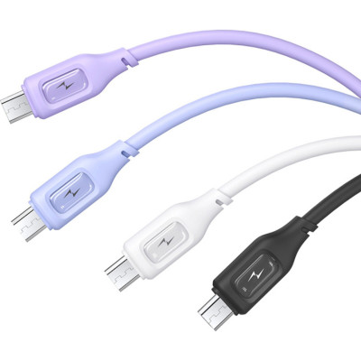Кабель Usams US-SJ620 Micro Charging & Data Cable -- Moe Series 1m White - изображение 2