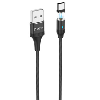 Кабель HOCO U76 Fresh magnetic charging cable for Type-C Black - изображение 1