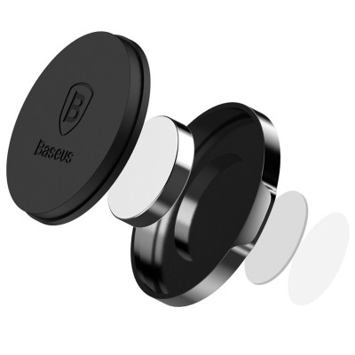 Тримач для мобiльного Baseus Small Ears Magnetic Flat Type Black - зображення 2