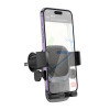 Автотримач для телефона BOROFONE BH120 Delightful one-button car holder (air outlet) Black Gray (Black-Gray)- № 3
