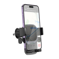 Автотримач для телефона BOROFONE BH120 Delightful one-button car holder (air outlet) Black Gray (Цвет Black-Gray) - фото № 3