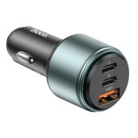 Автомобільний зарядний пристрій HOCO NZ9 Galloper 95W three-port(2C1A) car charger Black (Цвет 7073) - фото № 3