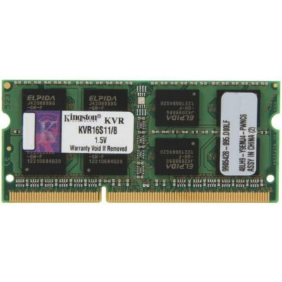 DDR3 Kingston 8GB 1600MHz CL11 SODIMM - зображення 1