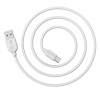 Кабель BOROFONE BX14 USB to Type-C 2.4A, 3m, PVC, TPE connectors, White (7068)- № 2