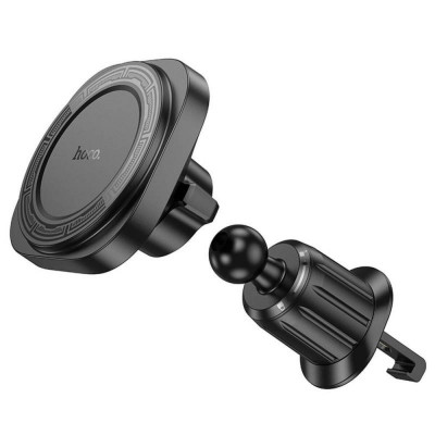 Тримач для мобільного HOCO H28 Rainbow ring magnetic car holder(air outlet) Black - зображення 4