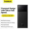 Зовнішній акумулятор Baseus Star-Lord Digital Display Fast Charging Power Bank 30000mAh 30W Cluster Black（With Simple Series Charging Cable USB to Typ (Black)- № 8