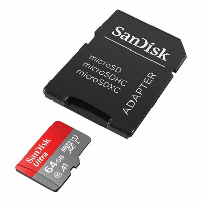 microSDXC (UHS-1) SanDisk Ultra 64Gb class 10 A1 (140Mb/s) (adapter) (SDSQUAB-064G-GN6MA) - изображение 2